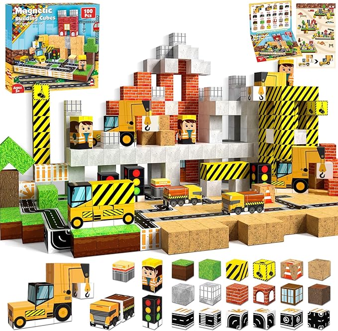 100PCS Magnetic Blocks, Magnet - Magnetic Building Tiles Set 100Pcs review and price