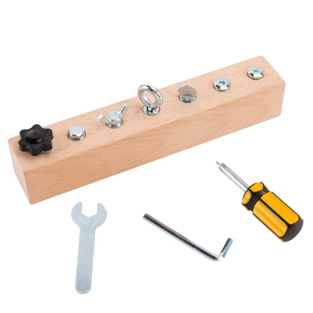 New Portable Montessori Screw  - Montessori Wooden Busy Board Toddler review and price