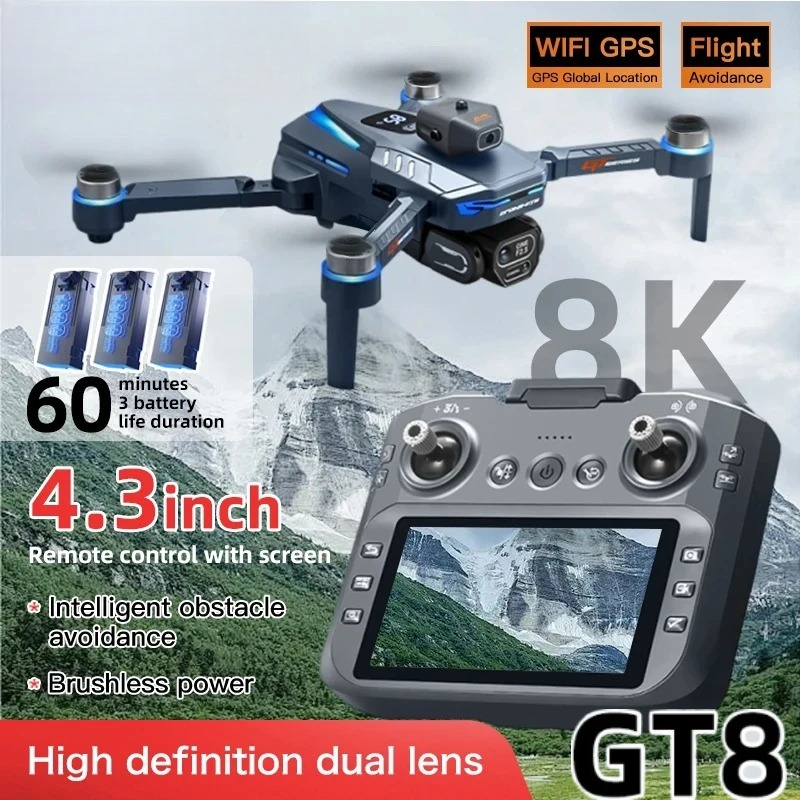 Original GT8 Drone 8K Professi - Fpv Brushless Rc Drone 4K review and price