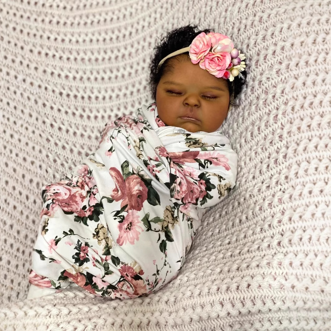 Dark Skin peaches 19 Inch Life - Reborn Baby Doll Silicone Realistic review and price