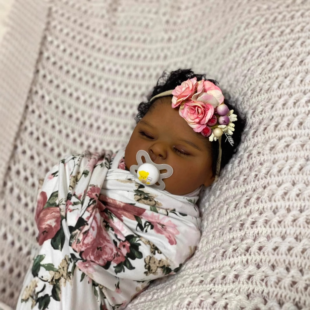 Dark Skin peaches 19 Inch Life - Reborn Baby Doll Silicone Realistic review and price
