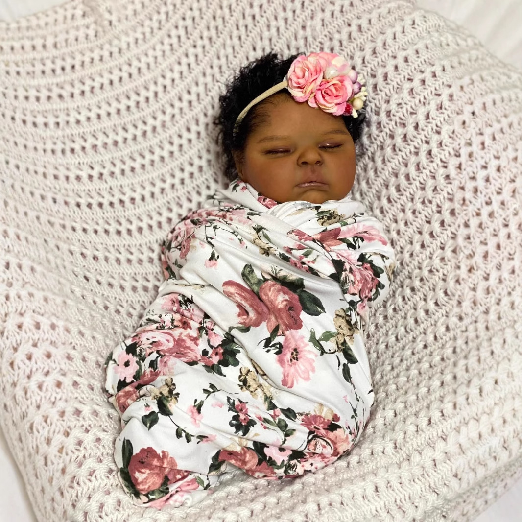 Dark Skin peaches 19 Inch Life - Reborn Baby Doll Silicone Realistic review and price