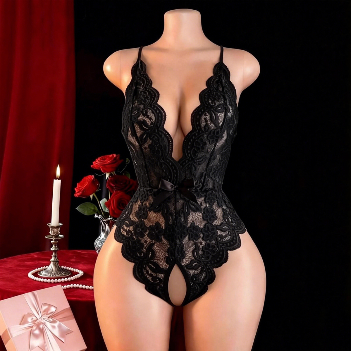 Hot Crotchless Sexy Lingerie F - Dolls review and price