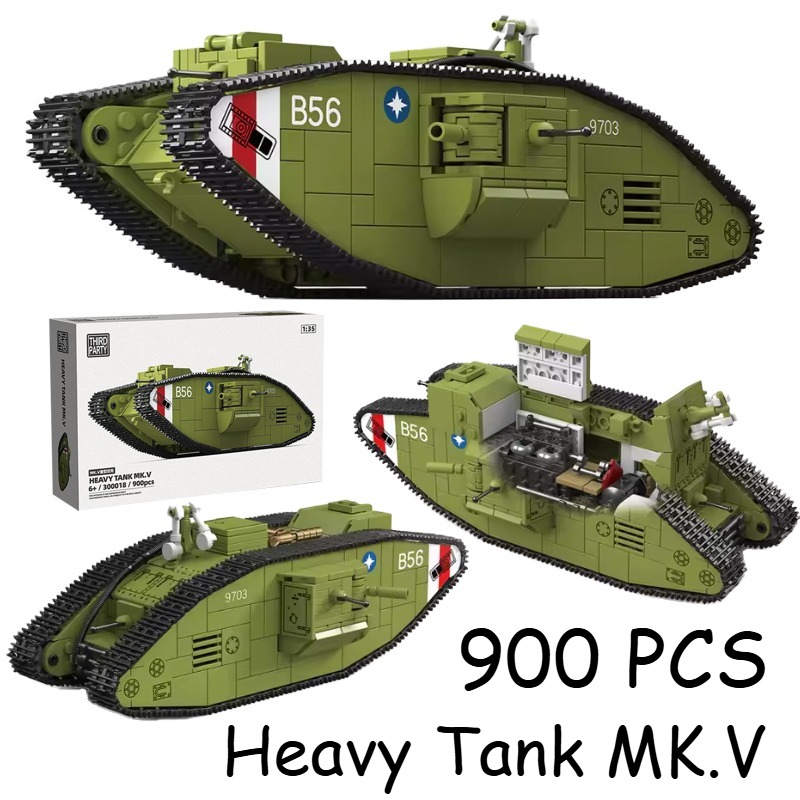 900PCS World War I Heavy Tank  - Lego Compatible Military Tank review and price