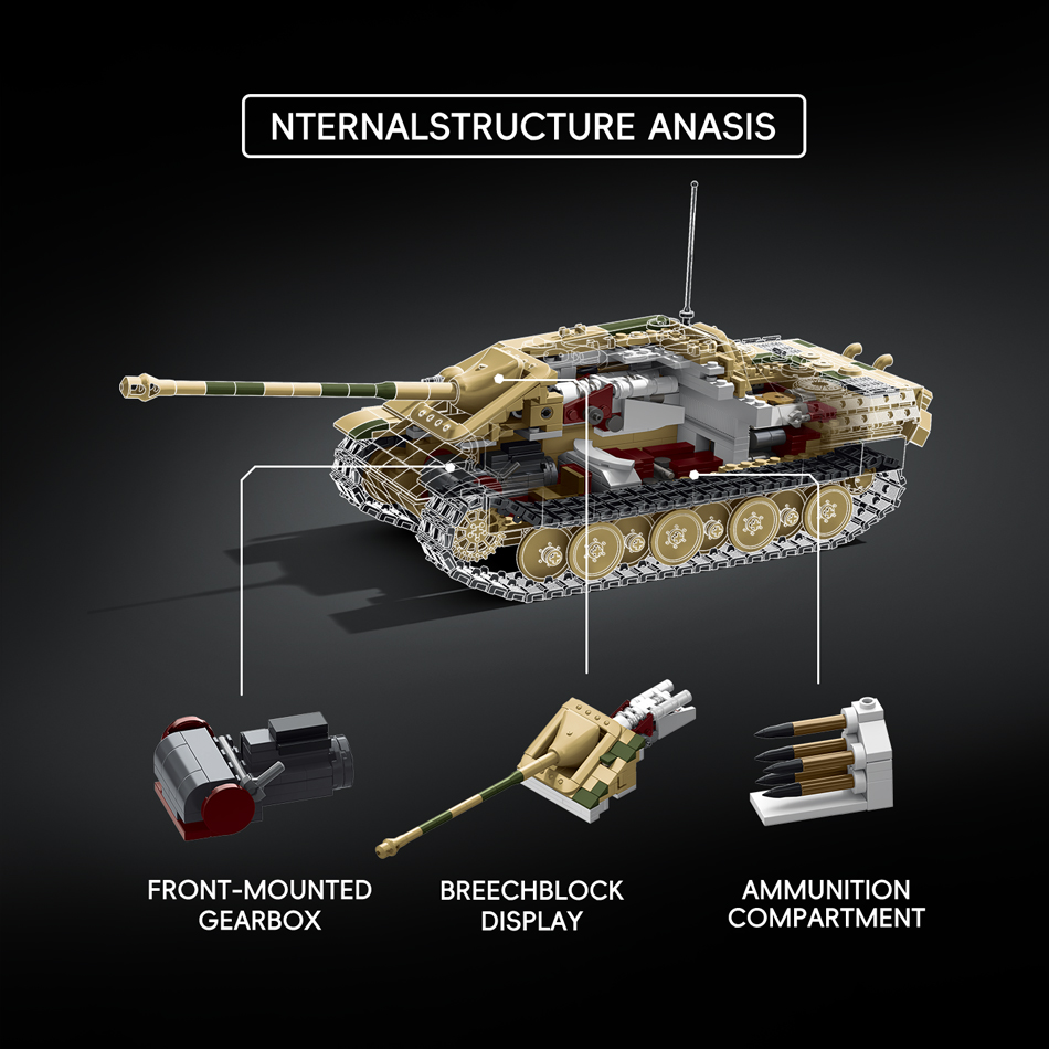 WW2 Military Jagdpanther G1 Sd - Lego Compatible Military Tank review and price