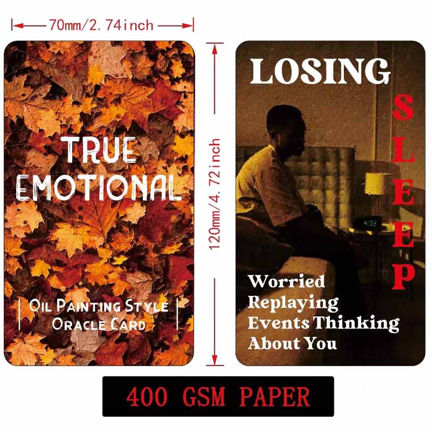 12x7 cm True Emotional Oracle  - Tarot Cards Deck With Guidebook review and price
