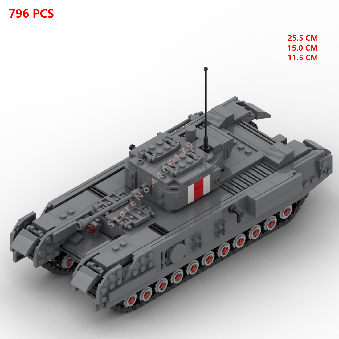 hot military WWII UK Army Chur - Lego Compatible Military Tank review and price