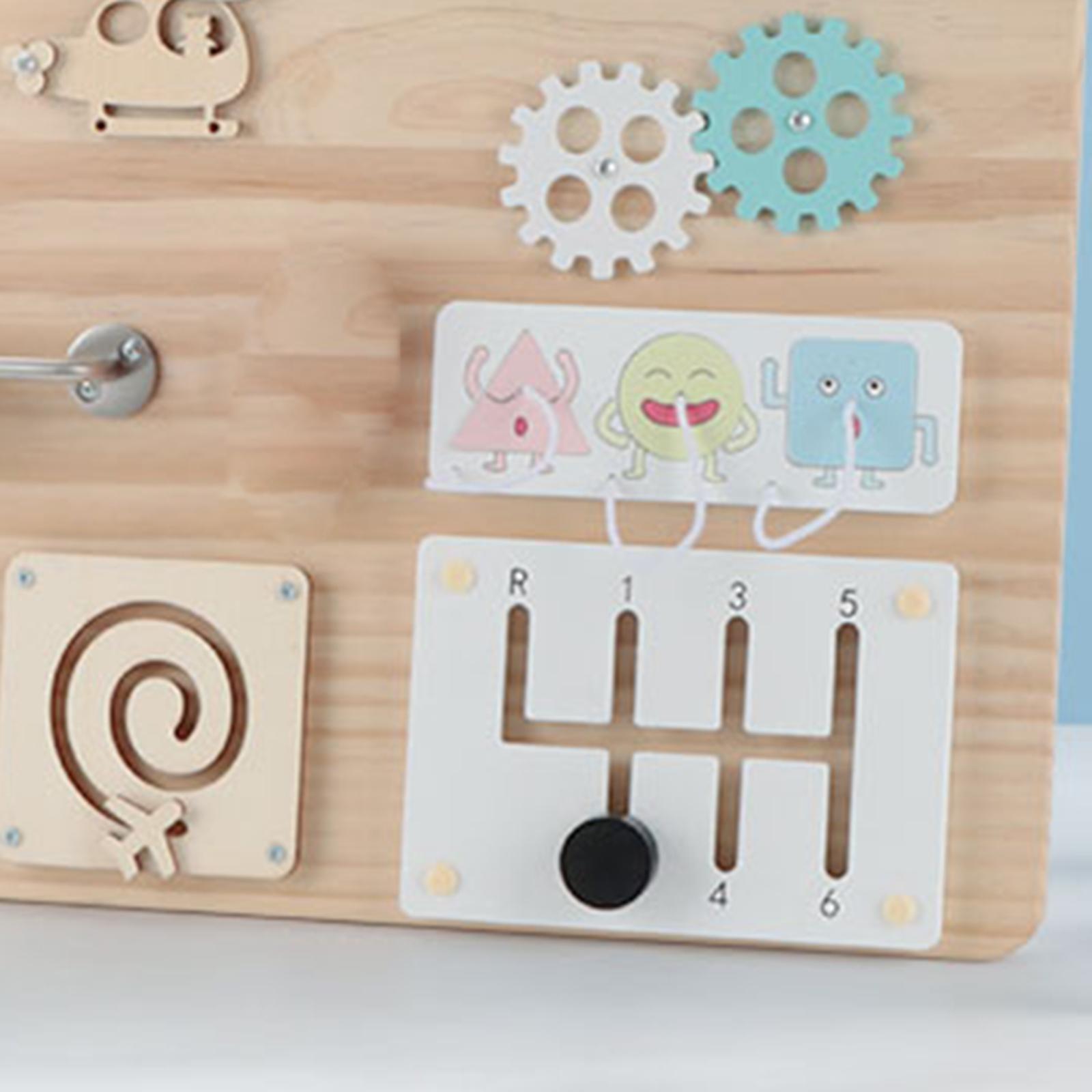 Wooden Busy Board Material Sen - Montessori Wooden Busy Board Toddler review and price