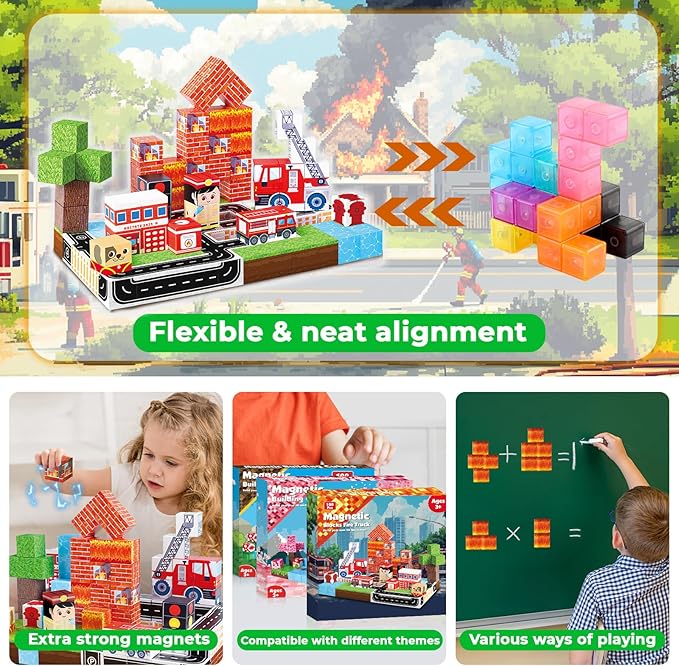 Magnetic Blocks 100 PCS Build  - Magnetic Building Tiles Set 100Pcs review and price