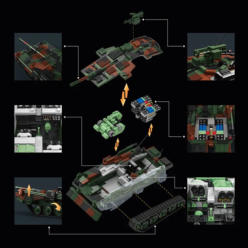 Swedish STRV103B Tank Military - Lego Compatible Military Tank review and price