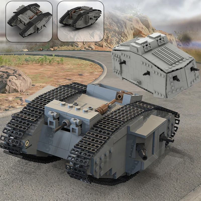 MOC WW1 Germany Military A7V C - Lego Compatible Military Tank review and price