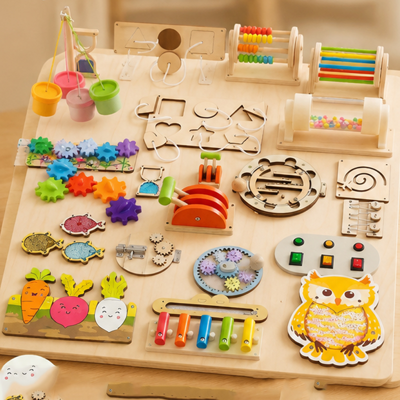 Premium Montessori Busy Board  - Montessori Wooden Busy Board Toddler review and price
