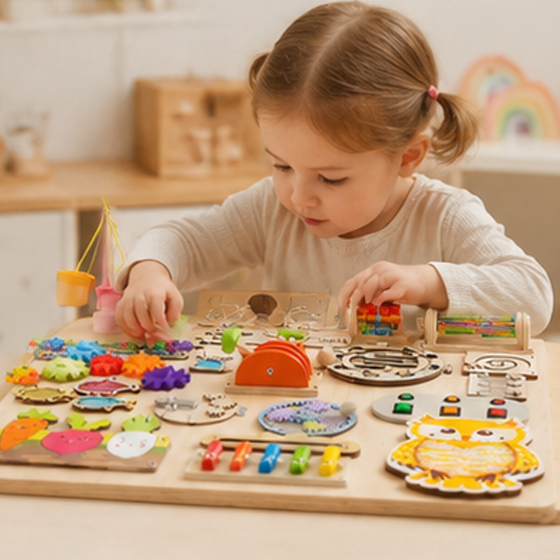 Premium Montessori Busy Board  - Montessori Wooden Busy Board Toddler review and price
